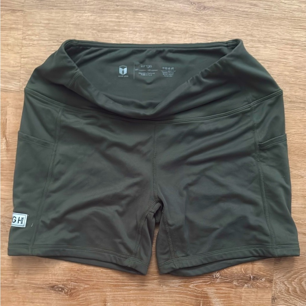 Olive Green Athletic Shorts